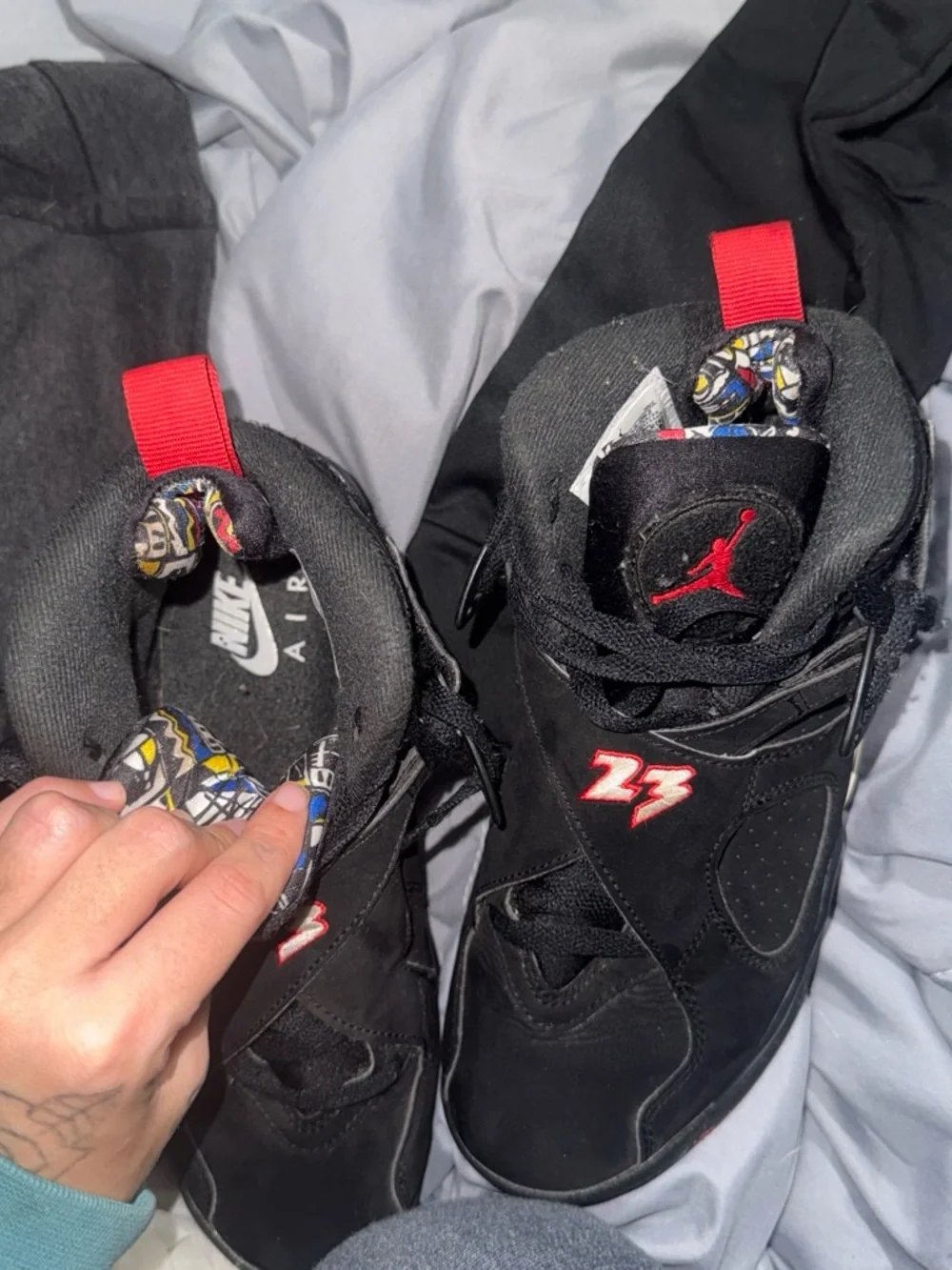 Jordan Men's Black Red Blue Multicolor Sneakers